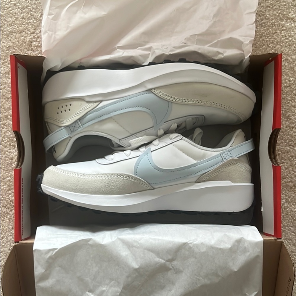 Nike White and Light Gray Sneakers